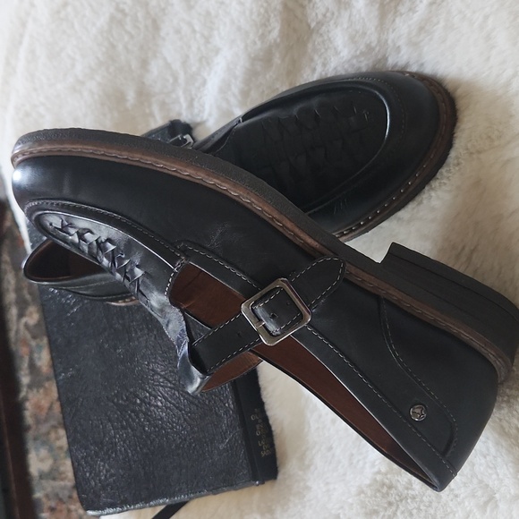 PIKOLINOS Black Leather Buckle Loafers Size 38 - Picture 5 of 9